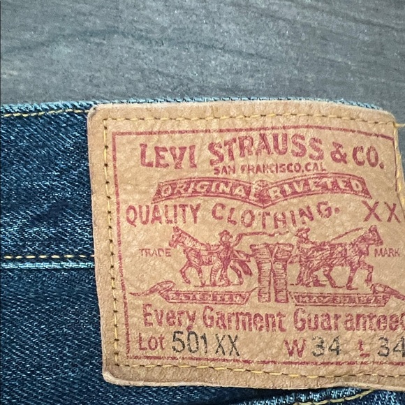 LEVIS 501XX Men's selvedge denim - distressed - Picture 6 of 15